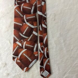 Football Ralph Marlin Tie Just Balls NFL brown sports novelty accessory